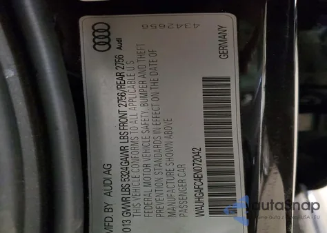 2014 Audi A6 Prestige z USA, uszkodzony, nr VIN WAUHGAFC4EN072042